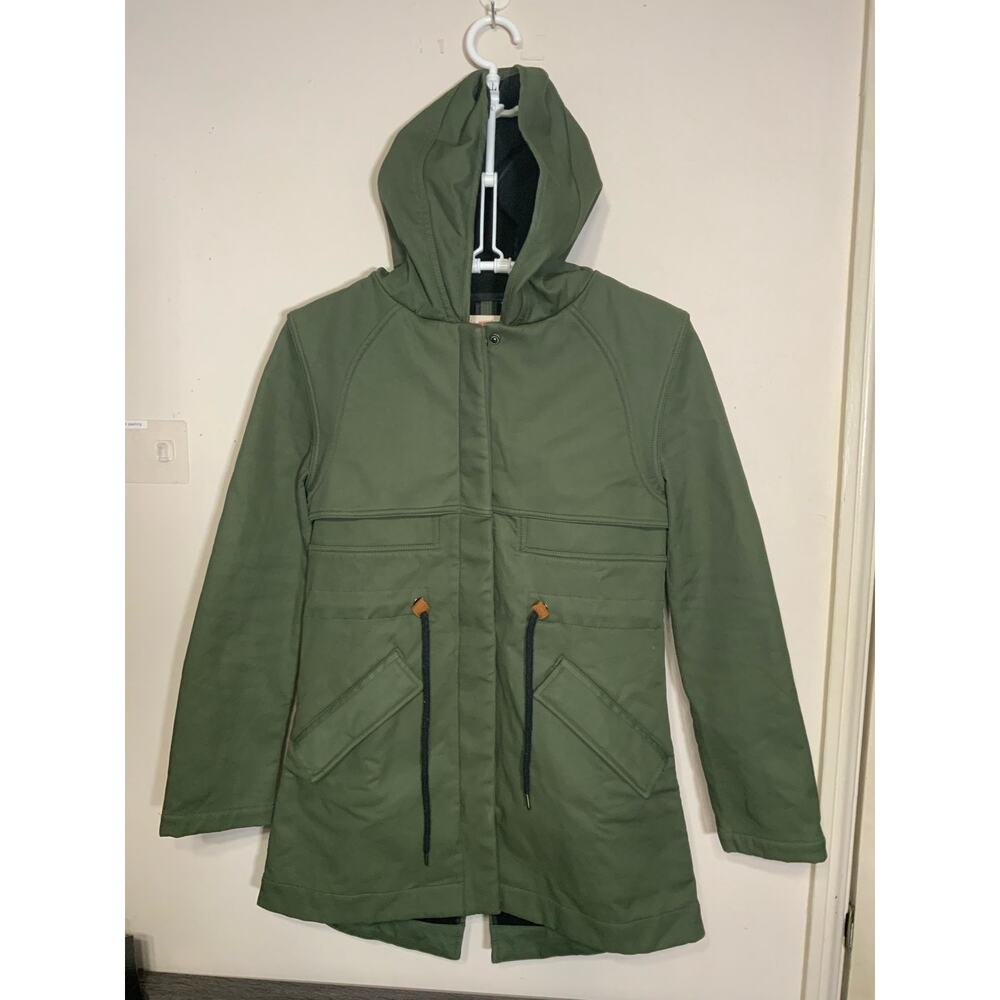 Mia Melon Green Hooded Rain Jacket Waterproof & Windproof Women's Size XS USED
